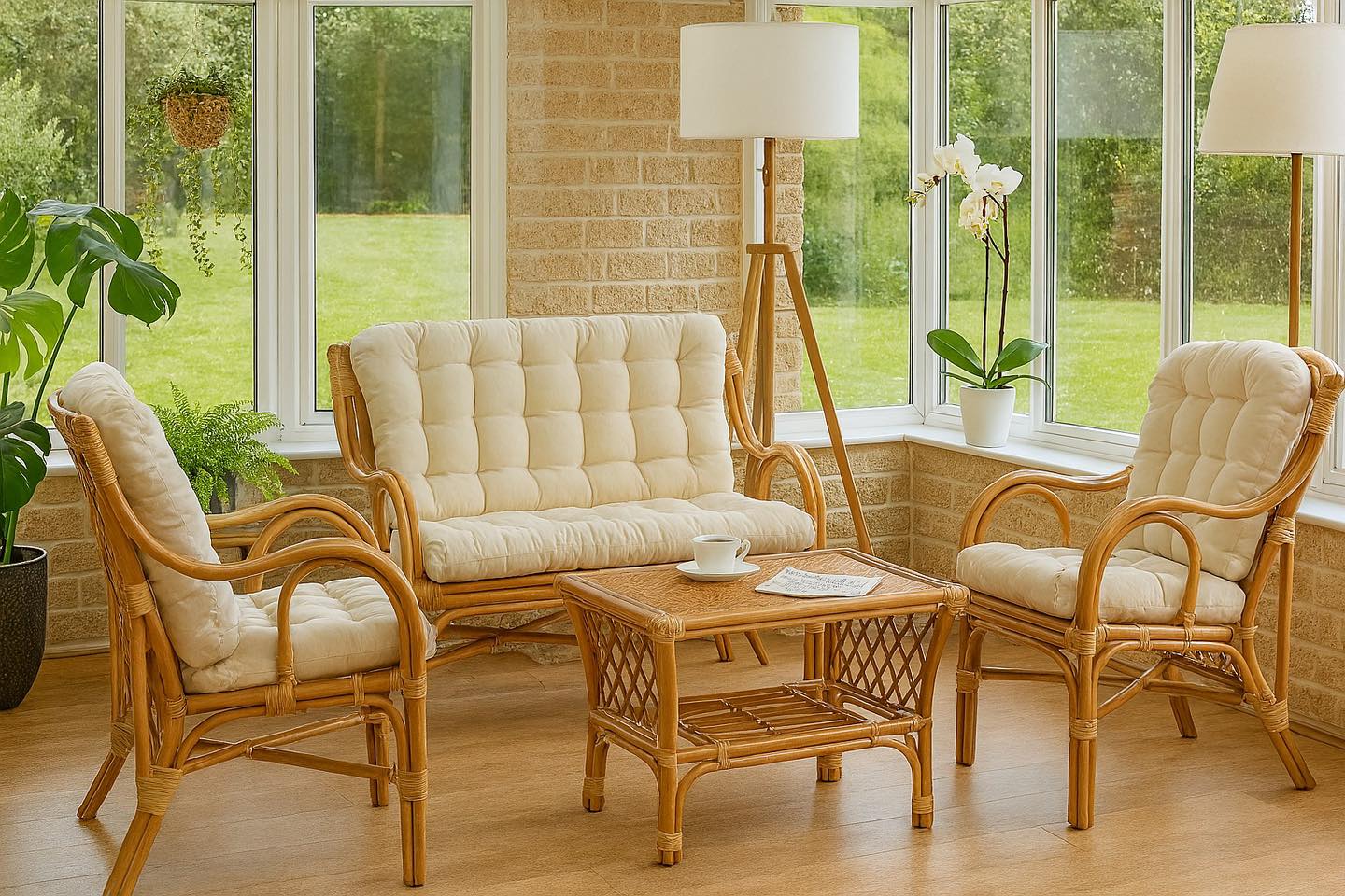 Salon de jardin en rotin